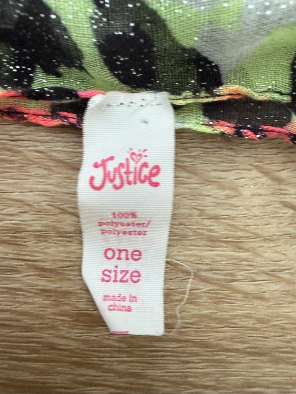 Justice Girl’s Multicolor Sparkly Leopard Print Infinity Scarf